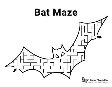 Free Printable Bat Maze Download It From