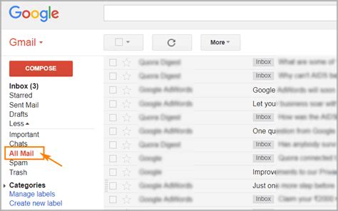 How To Find And Retrieve Archived Emails In Gmail
