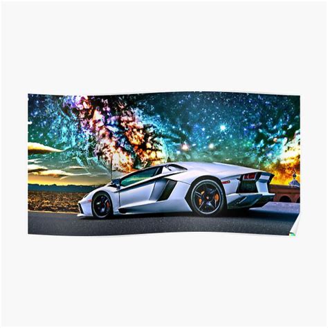 Lamborghini Aventador In The Milky Way Poster For Sale By Spacecars