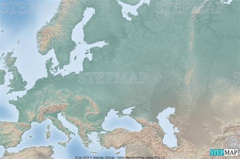 Stepmap Europa Physisch Landkarte F R Europa
