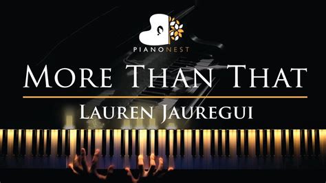 Lauren Jauregui More Than That Piano Karaoke Sing Along Cover