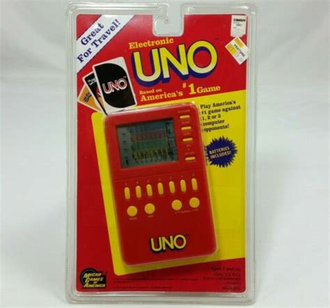 Electronic Uno Handheld Card Game Vintage 90s 1994 New Mga 825 Portable