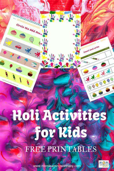 Holi Activities For Kids Free Printables Mom Learning With Baby