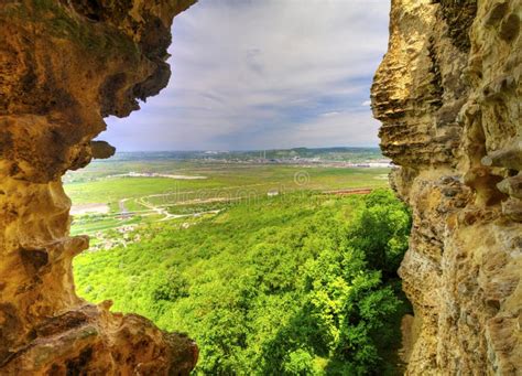 Beautiful View Thru The Cave Entrance Stock Photo Image Of Adventure