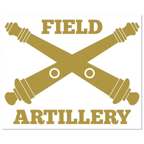 Custom Army Crossed Cannons With Field Artillery Vinyl