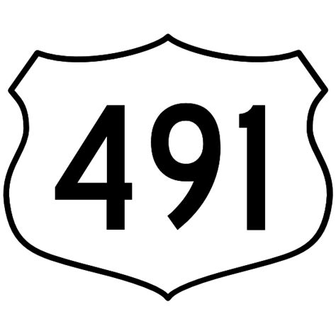 Highway 491 Sign Sticker
