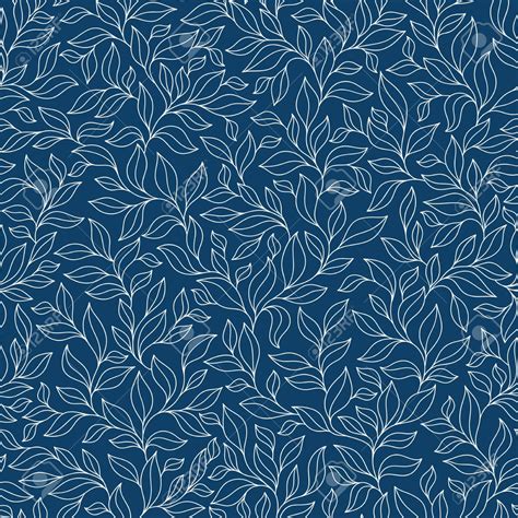 Free Download Floral Seamless Pattern With Blue Leaves Perfect For