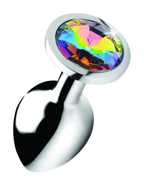 Booty Sparks Rainbow Prism Gem Anal Butt Plug Temperature Play Sex Toy