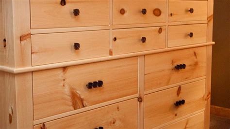 The residents are able to surf the internet. Knotty Pine Dresser | pinandscroll.com