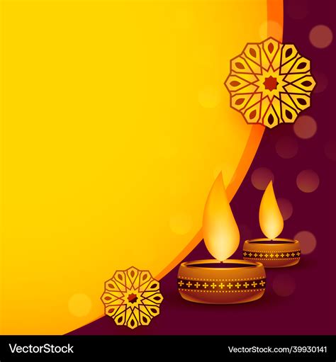 Beautiful Happy Diwali Background In Indian Style Vector Image