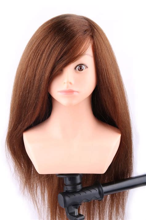 Mannequin Head Salon 100 Real Hair 22 Brown Hair Training