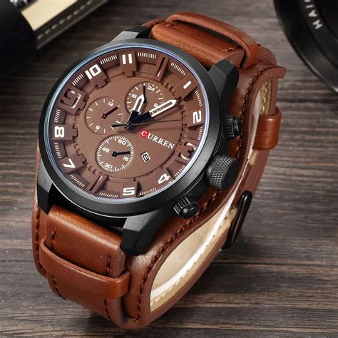 Luxury Brand Army Military Quartz Mens Watches Analog Leather Men Watch