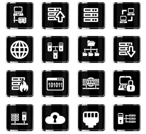 Premium Vector Server Web Icons For User Interface Design