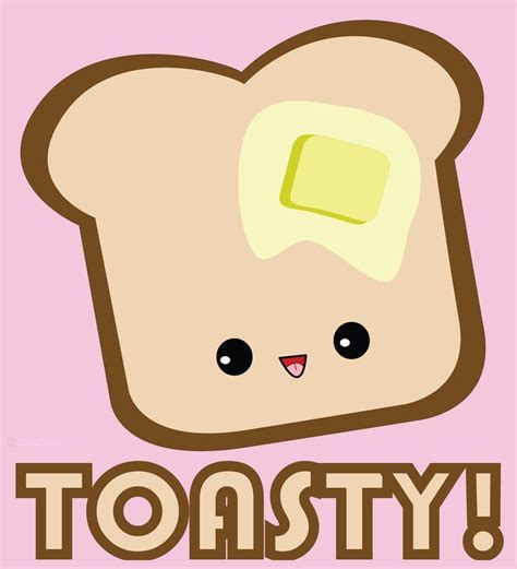 Toasted Bread Clip Art Kawaii Toast Emoticon Images Cute Breakfast