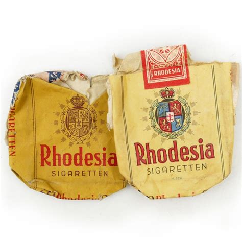 Holland Dutch Militaria Set Of 2 Empty Dutch Rhodesia Cigarettes Packages