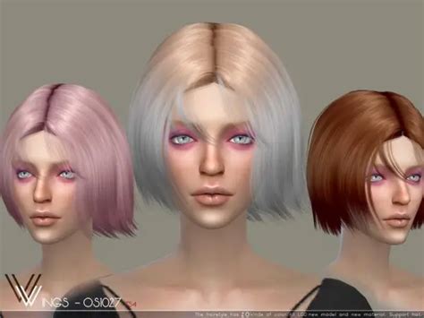 The Sims Resource Wings Os1027 Hair Sims 4 Hairs