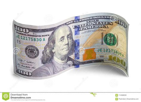 Curled New Hundred Dollar Bill Stock Photo Image Of Ball Money