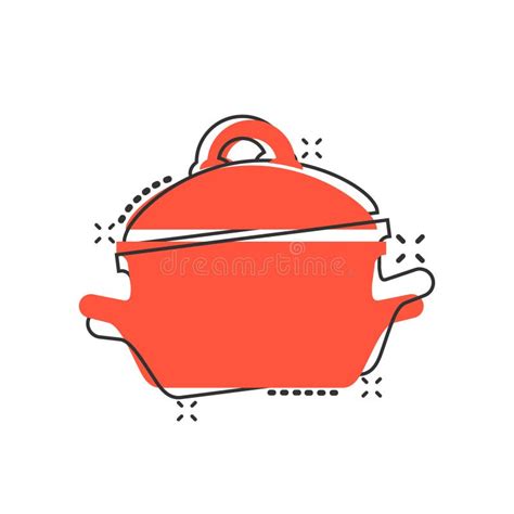 Vector Cartoon Cooking Pan Icon In Comic Style Kitchen Pot Concept