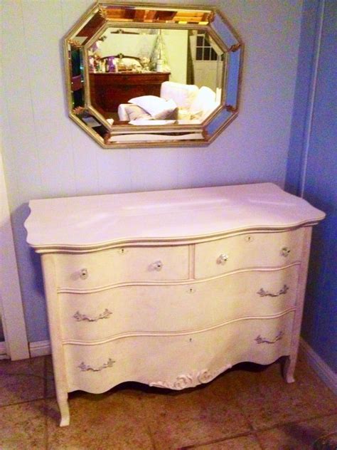 Weathered Pink And White Antique Dresser Changing Table By Heirloom