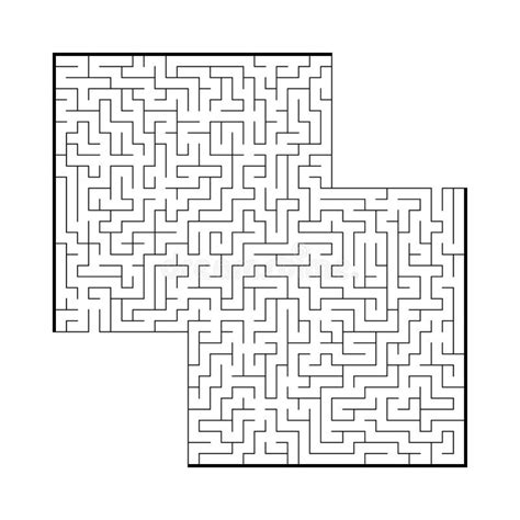 Grande Labirinto Quadrado Difícil Jogo Para Crianças E Adultos Enigma