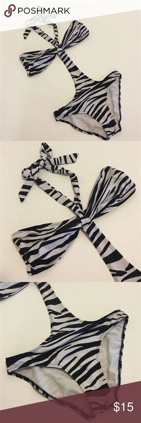 Zebra Print Monokini Bathing Swim Suit Zebra Print Monokini Swimsuits
