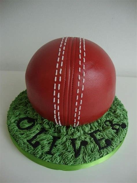 3d Cricket Ball Cake Cricket Birthday Cake Cricket Theme Cake