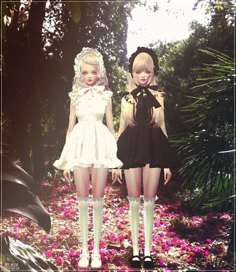 Pure Doll Dress순수 인형 드레스여자 의상 Sims4 Marigold
