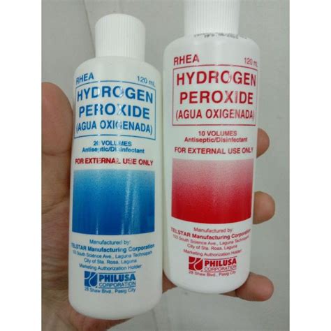 Rhea Hydrogen Peroxide Agua Oxinada 120 Ml 500 Ml 1000 Ml Shopee