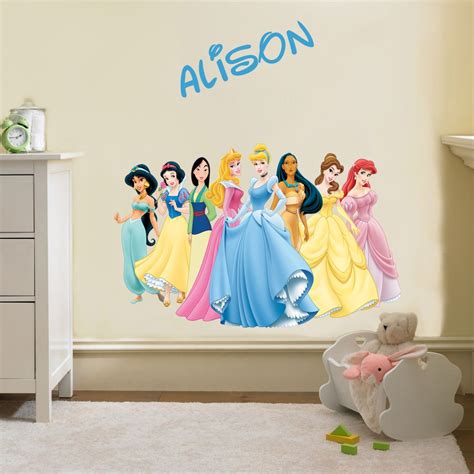 Personalized Disney Princess Group Decal Removable Wall Sticker Free