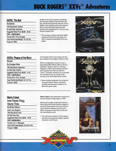 Tsrs “buck Rogers Xxvc” Rpg In The 1991 Catalog Battlegrip