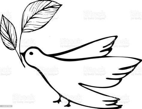 Vector Illustration Of Doves A Symbol Of Peace And Love Stock