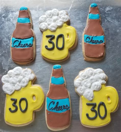 Beers And Cheers 30th Birthday Cookies Mug Sugar Cookie Sugar