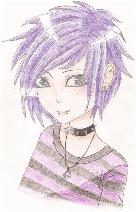 Emo Guy With Purple Hair By Kimt331 On Deviantart