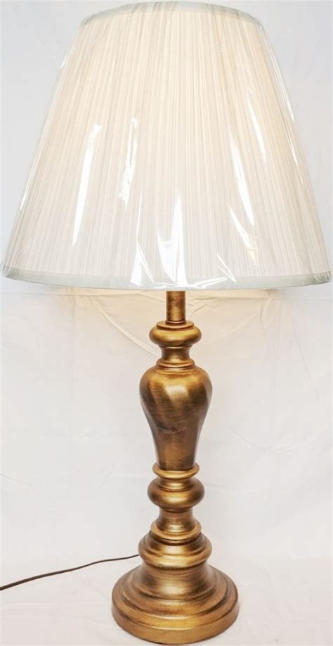Antique Gold Lamp Twist Design 30h Lamp Shade Pro