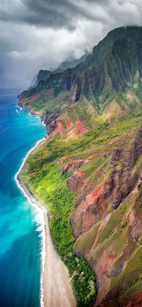 Iphone Wallpaper Hawaii Kauai Island Mountains Sea Kauai Iphone