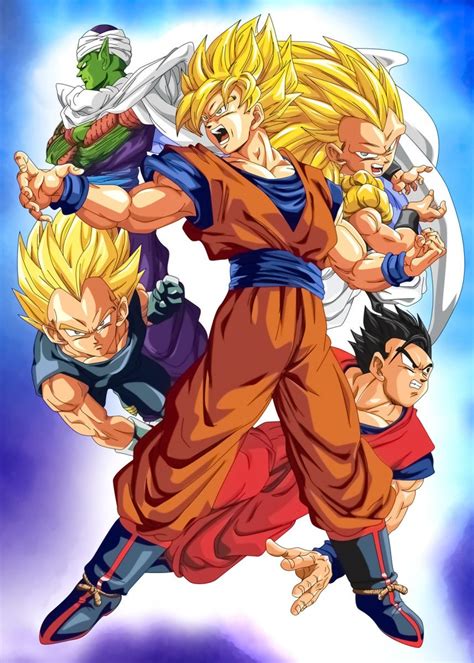 Anime Vintage Dragonball Z Poster By Team Awesome Displate In 2021 Dragon Ball Art Anime