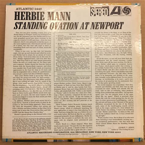 herbie mann standing ovation at newport 1965 plak 2 el