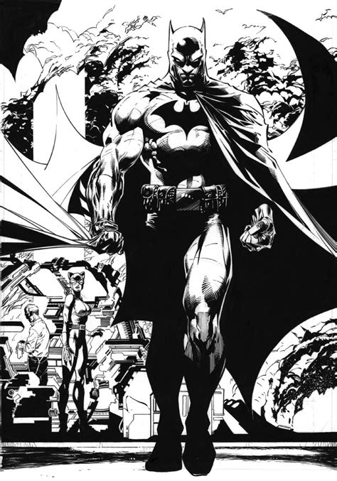 Jim Lee Pencils Inked Comic Art Batman Artwork Jim Lee Batman