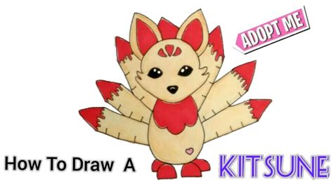 How To Draw A Kitsune Roblox Adopt Me Pet Cartooning Cute Drawings