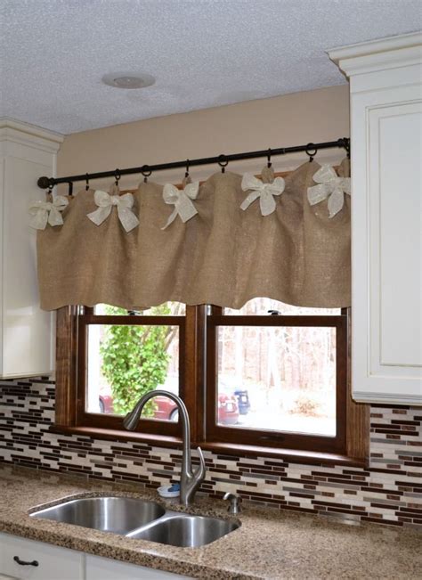 Share the post valances for kitchen windows. Burlap Home Décor Ideas - DIY