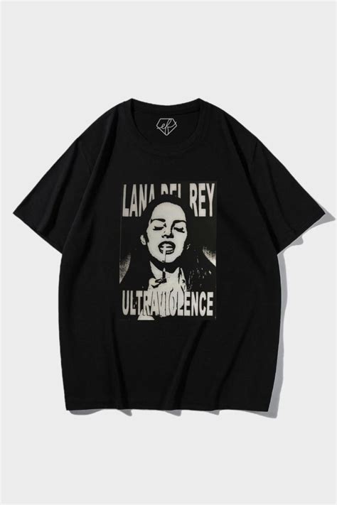 Black Lana Del Rey Oversized Tshirt