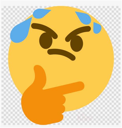 Discord Thinking Emoji Clipart Emoji Social Media Discord Distorted