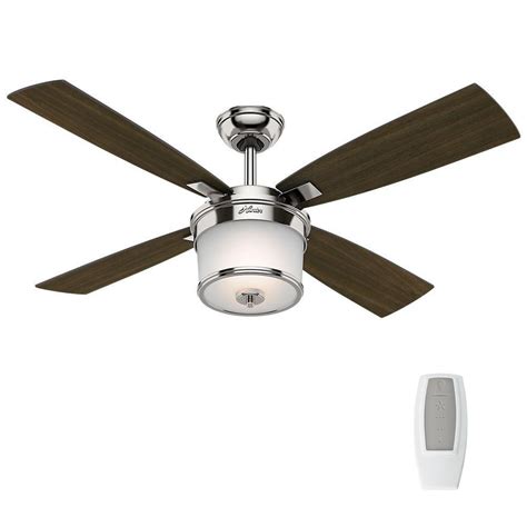 Buy products such as kichler optional led light fixture, fan light kit at walmart and save. Hunter Kimball 52 in. LED Indoor Polished Nickel Ceiling ...