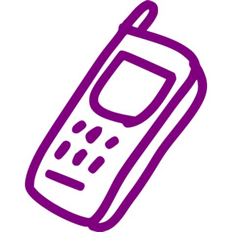 Purple Phone 5 Icon Free Purple Phone Icons