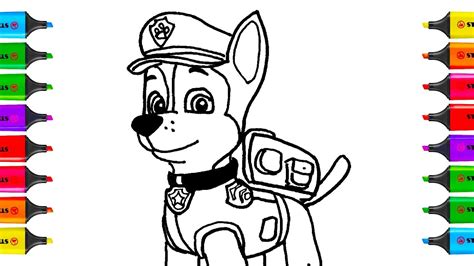 You know all advantages of coloring pages. How to Draw Paw Patrol Chase | Coloring Pages Kit Toys for ...