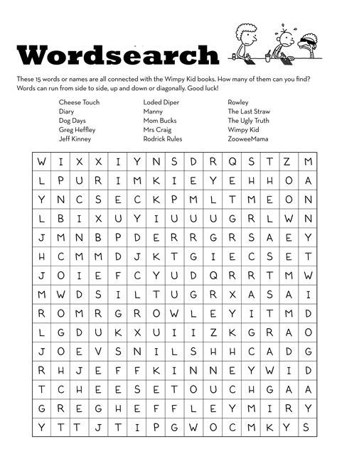 Printable Childrens Word Search