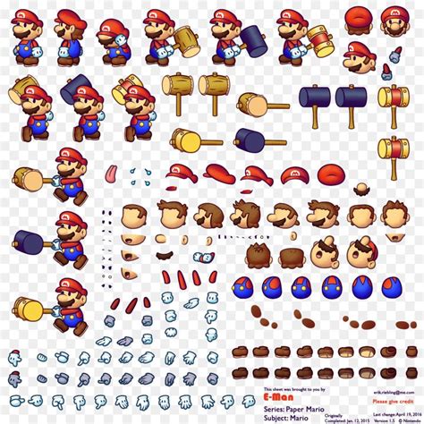 Paper Mario Sprite Sheet Anime Wallpaper Hd