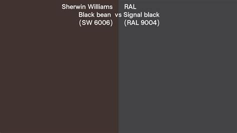 Sherwin Williams Black Bean Sw 6006 Vs Ral Signal Black Ral 9004