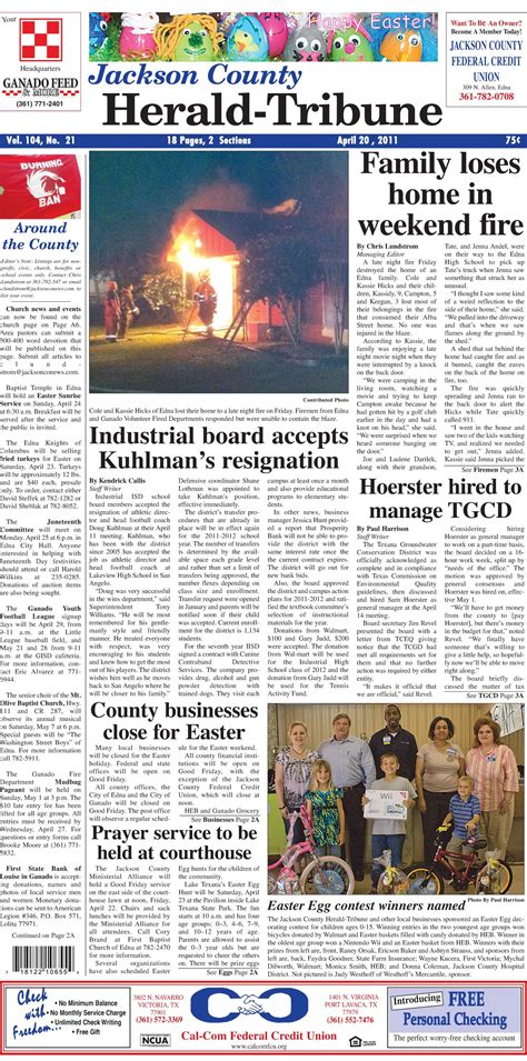 Jackson County Herald-Tribune (Edna, Tex.), Vol. 104, No. 21, Ed. 1