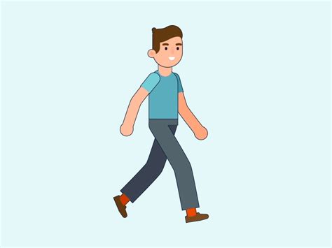 Animation Man Walking Clipart Black And White Walk 800x800 PNG